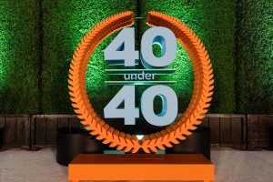 40 under 40 3D foam logo