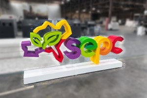 3d sepc logo and letters made from EPS foam