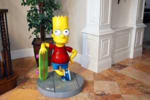 Bart Simpson chilling with his skateboard 3D Cartoon Model