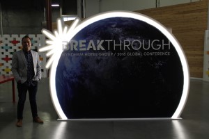 Breakthrough Wall Lighted Trade Show Display left side view