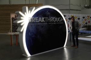 Breakthrough Wall Lighted Trade Show Display left side view