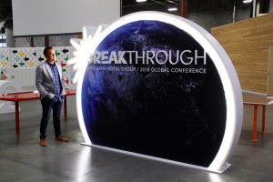 Breakthrough Wall Lighted Trade Show Display right side view