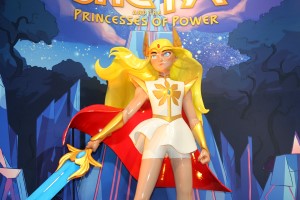 Close up of 3D printed She-Ra at New York ComiCon