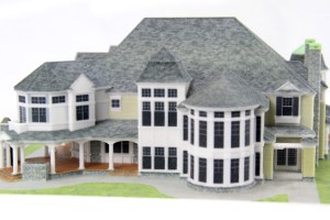 Close up Countryside Mansion architectural model