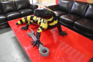 3D printed model of a gila monster character model