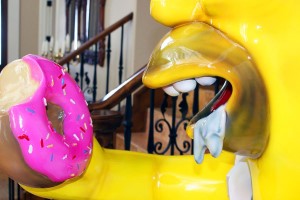 Homer Simpson drooling over his donut