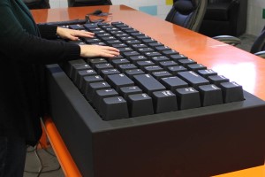 Typing on large fully-functional keyboard