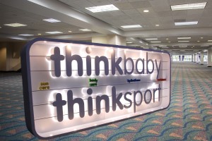 Think Baby Think Sport LED Letter Display left angle