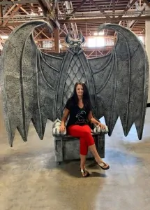 Foam prop of Maleficent selfie throne