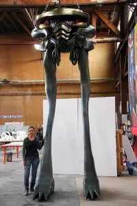 Foam prop of giant alien from War of the Worlds