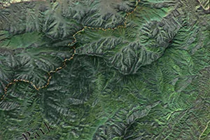 Great Smoky Mountains North Eastern Corner Detail