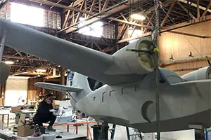 Grumman Goose Seaplane primed and ready for paint