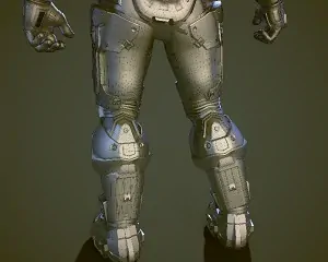 master chief 3D design back view lower