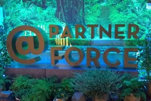 Partner Force floating letters display