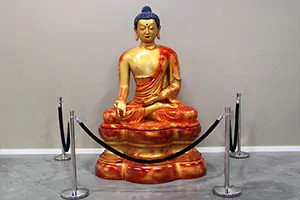 Movie prop of a large Buddha statue