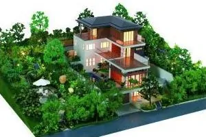 Residential Model showing landscaping