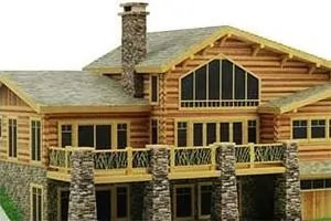 Residential Model of a rustic cabin