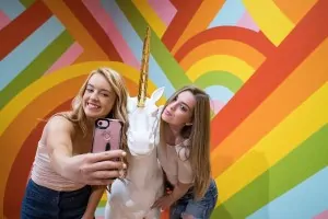 Group selfie at the Museum of Ice Cream