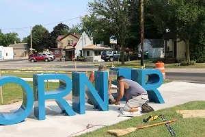 Installation of Metal Letter N