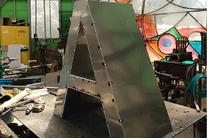 Fabrication of metal Letter A