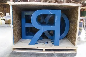 Metal Letters inside Shipping Container