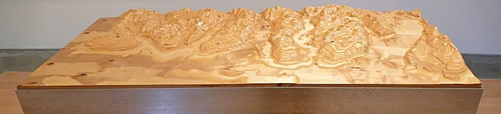 3D cutting of mountains out of wood